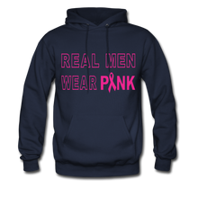 Real Men Wear Pink Hoodie - navy