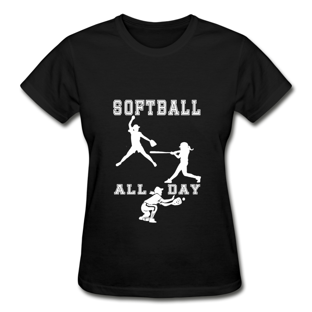 Softball All Day - black