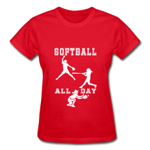 Softball All Day - red