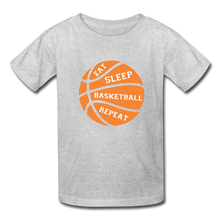 Eat Sleep Basketball Repeat (kids) - heather gray