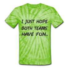 I just hope both teams have fun - spider lime green