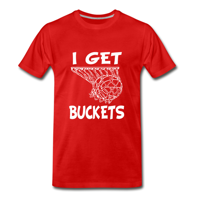 I Get Buckets-Men's Short Sleeve - red
