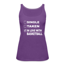 Single-Taken-In Love with Basketball Tank Top - purple