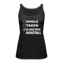 Single-Taken-In Love with Basketball Tank Top - charcoal grey